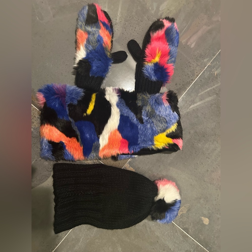 Multi color scarf set 3pcs
